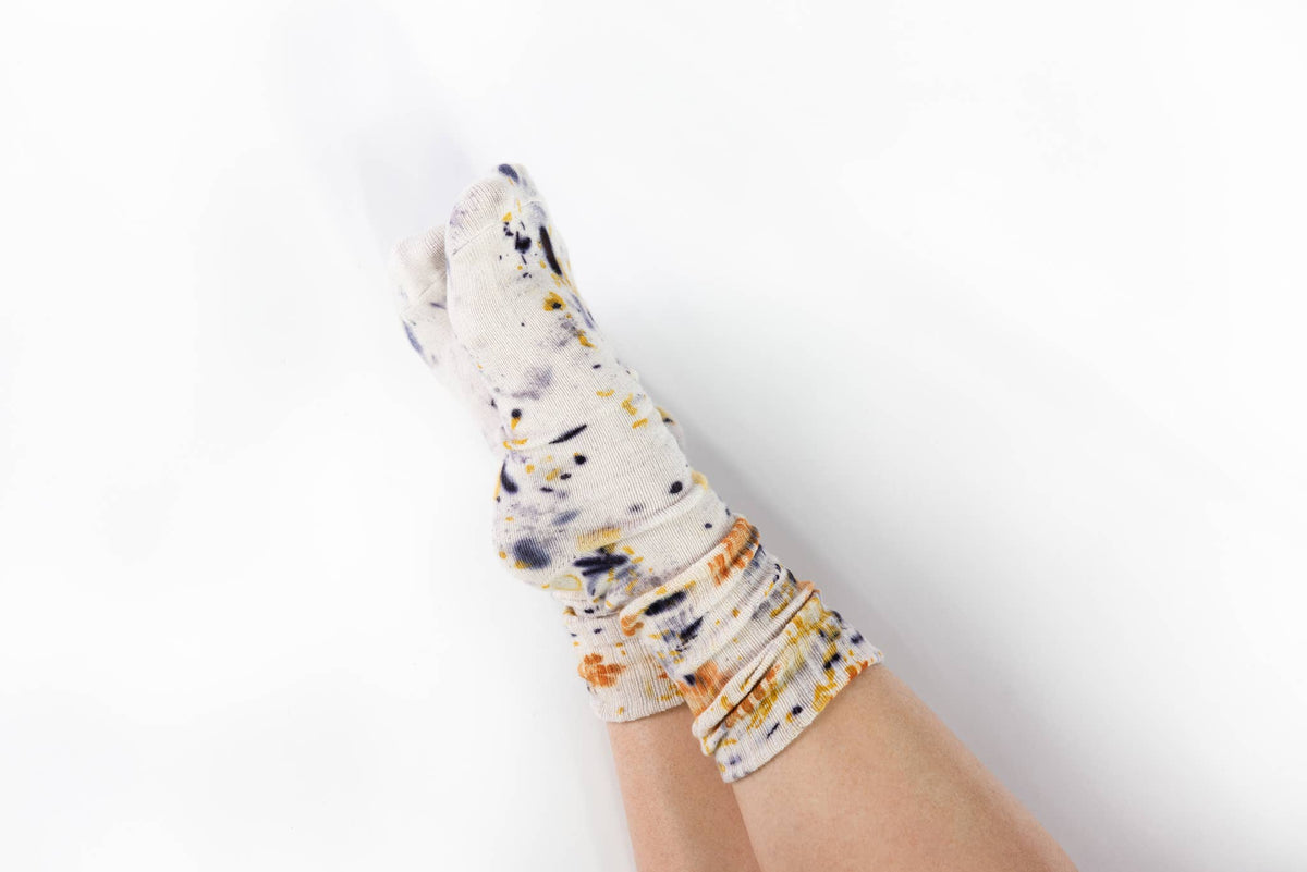 Flower Power Bamboo Sock | Purple Floral