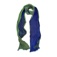 Tie Dyed Silk Scarf | Forest Green+Indigo