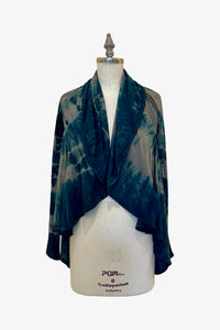 SALE Circle Cardigan | Indigo Mushroom Tie Dye