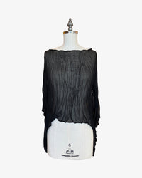 Twisted Square Top | Sheer Black