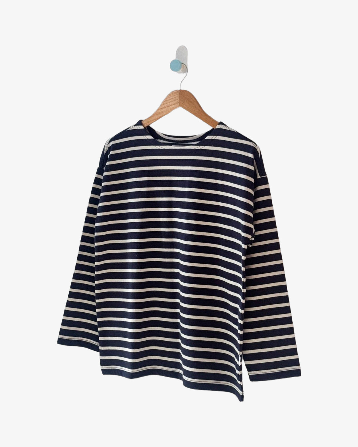 Marseille Top | White Stripe On Navy
