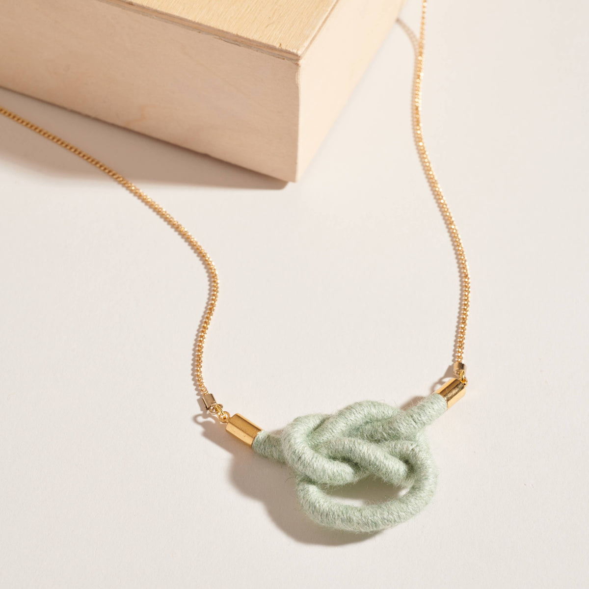 Square Fiber + Chain Necklace | Sienna Cotton