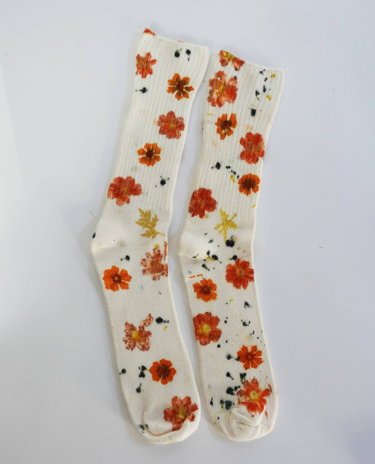 Flower Power Bamboo Sock | Cream Floral