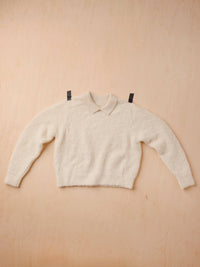 Ramona Bouclé L/S Polo | Calcite