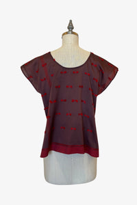 Selvedge Top | Red Raisin Saree