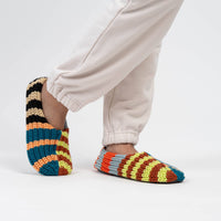 Patchwork Stripe Rib Slippers | Sport
