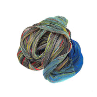 Tie Dyed Silk Scarf | Cinnamon Orange Green Blue