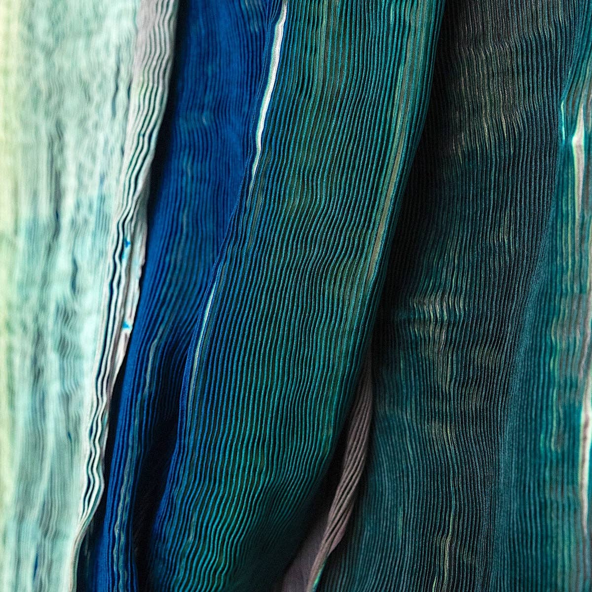 Tie Dyed Silk Scarf | Blue Jade Teal