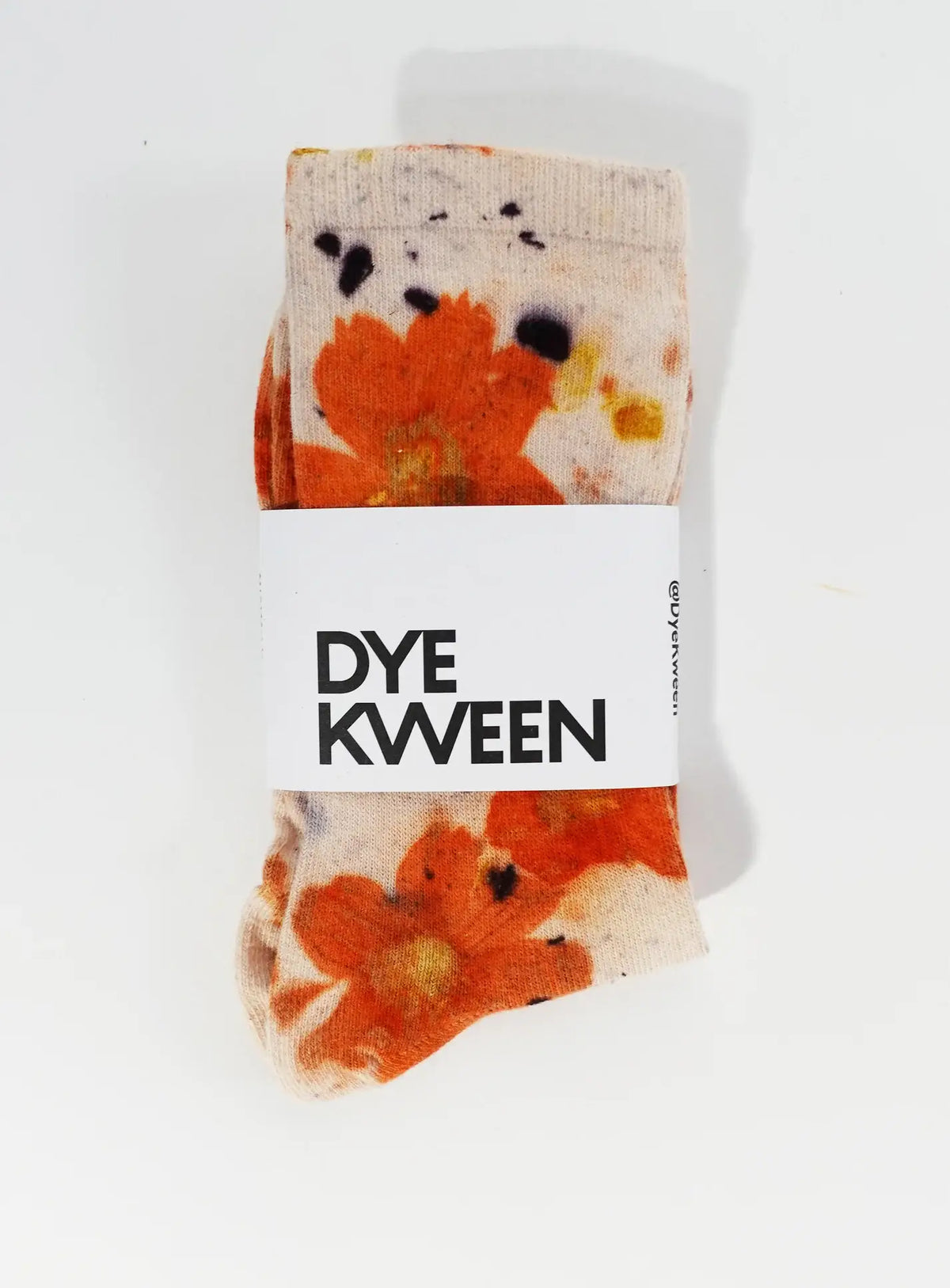 Flower Power Cotton Crew Sock | Cream Floral