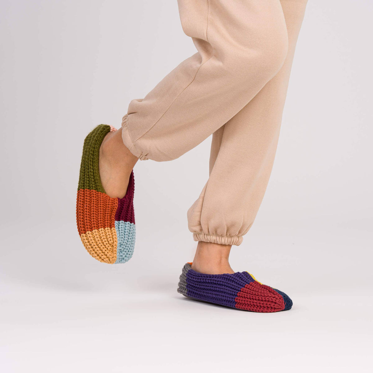 Mismatch Rib Slippers | Desert