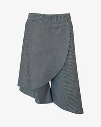 Asymmetrical Knee Skort | Railroad Stripe