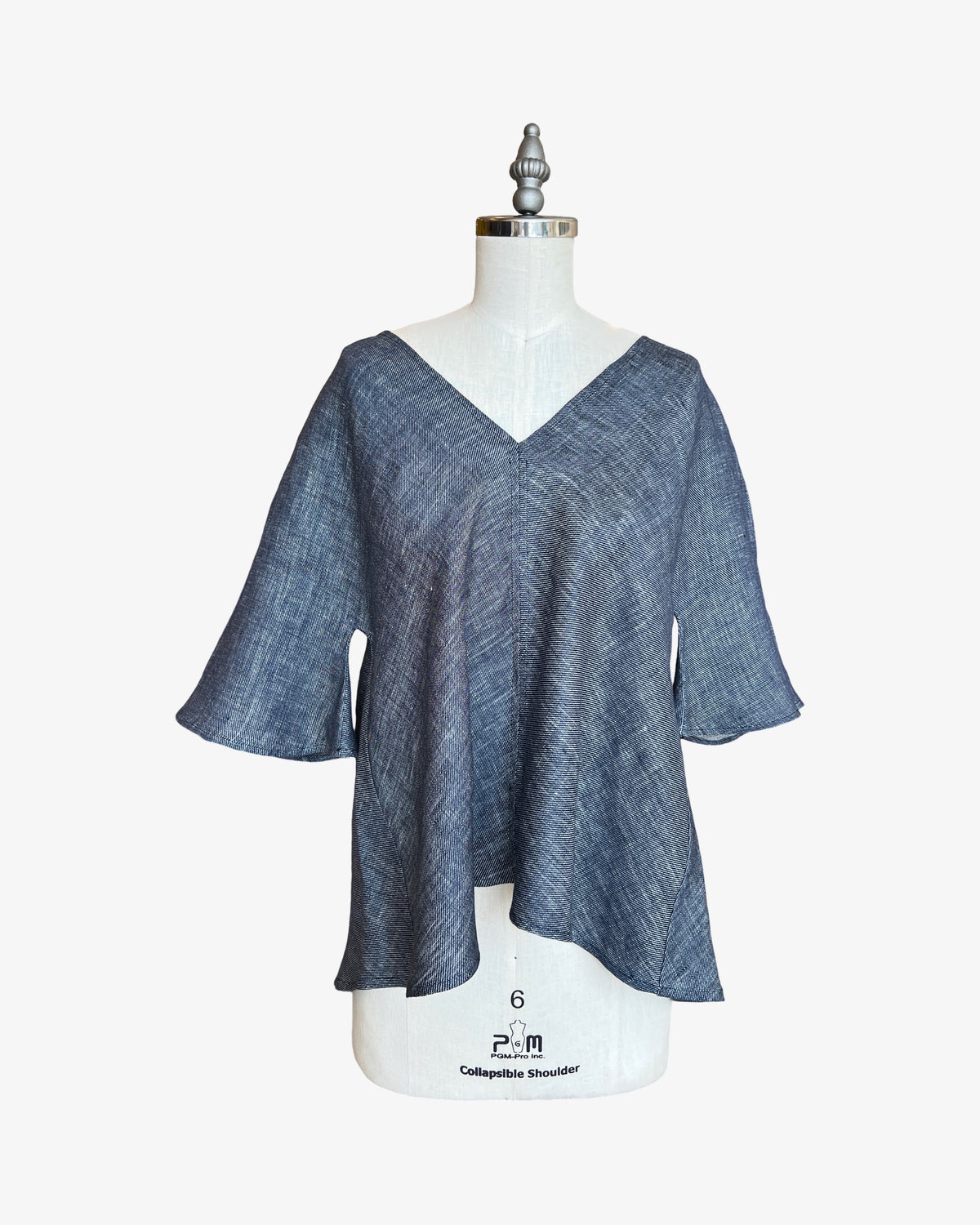 Linen Rorschach Top | 2-Tone Navy