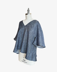 Linen Rorschach Top | 2-Tone Navy