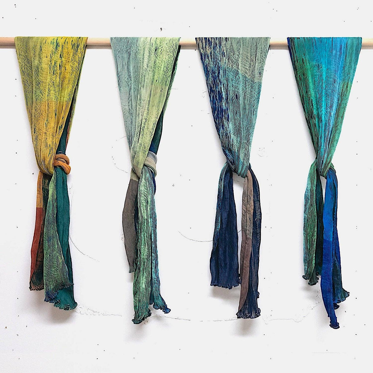 Tie Dyed Silk Scarf | Shade of Blue