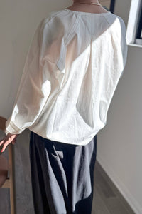 Julienne Long Sleeve Top | White