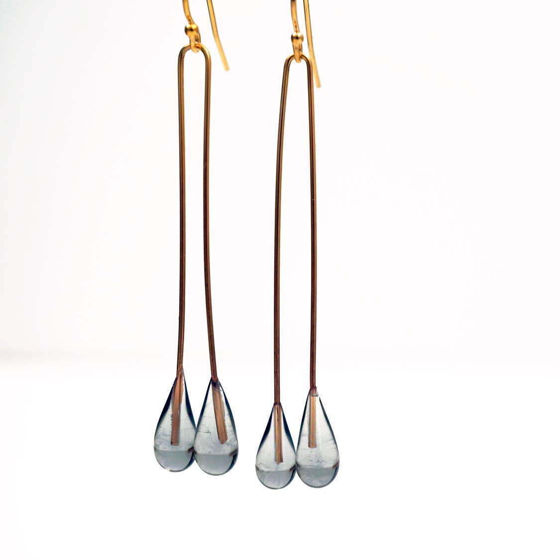 Lustre Long Single Earrings | Transparent Smoke