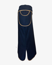 Drop Pocket Maxi Skirt | Dark Denim+Tan
