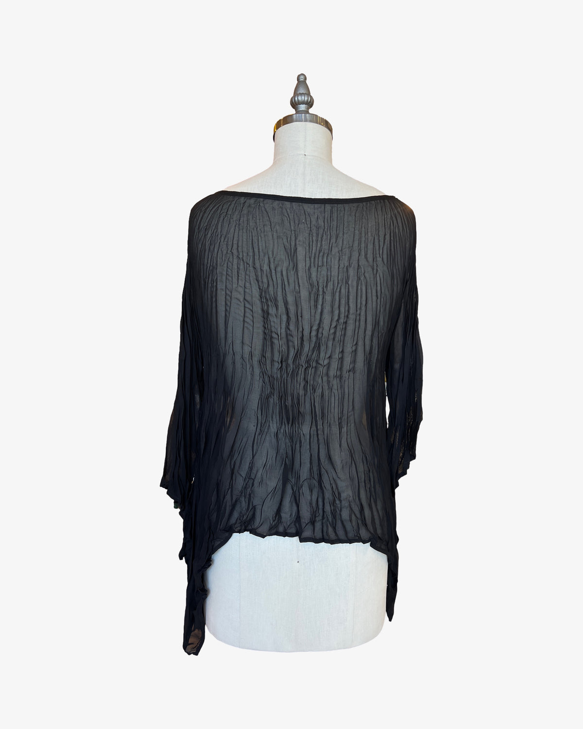 Twisted Square Top | Sheer Black
