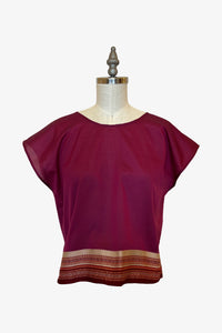 Selvedge Top | Orchid Merlot Saree