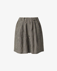 Gingham Easy Shorts | Black/Natural Checkers