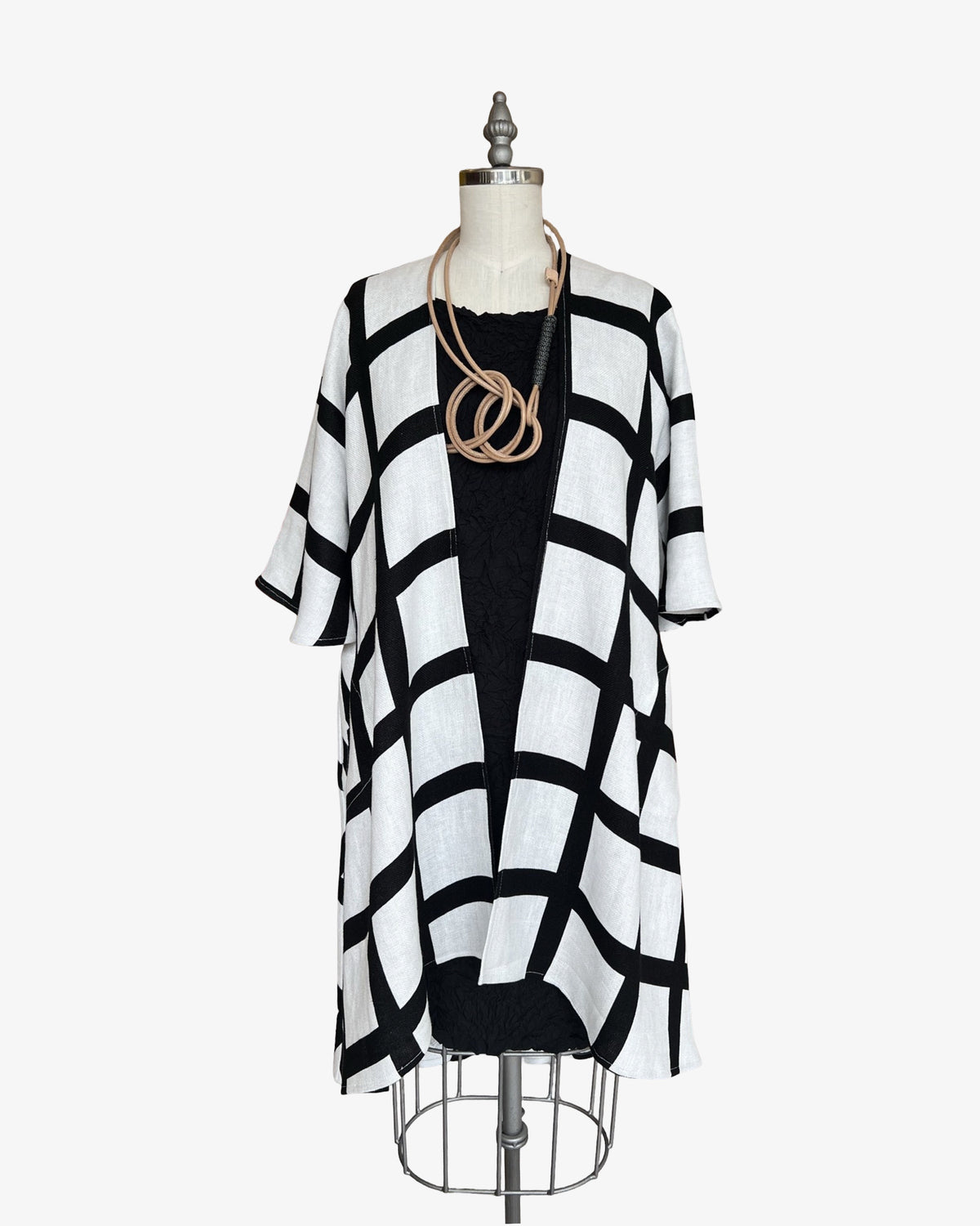 Linen Rorschach Duster | Painted Windowpane