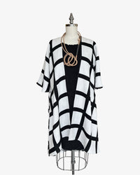 Linen Rorschach Duster | Painted Windowpane