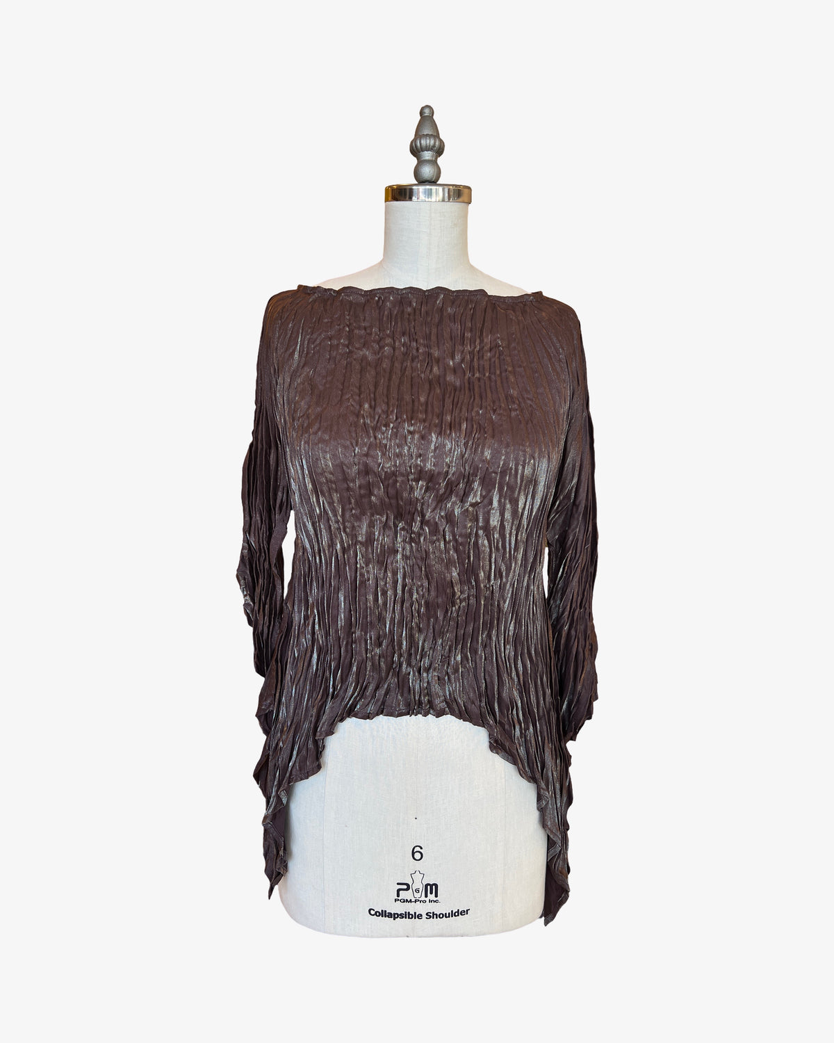 Twisted Square Top | Metallic Raisin