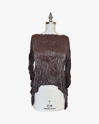 Twisted Square Top | Metallic Raisin