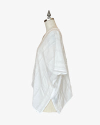 Mojave Top | Textured White Stripe