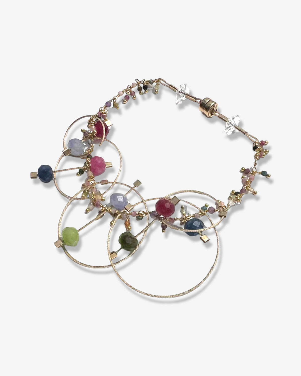 Delightful Caviar Clusters Bracelet | Tourmaline/Gold