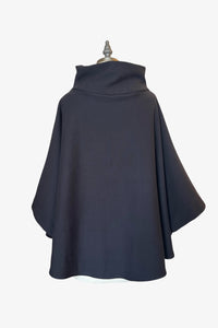 Tortuga Poncho | Luxe Licorice French Terry