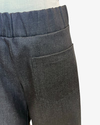 Step Stitch Crop Pants V2 | Black Denim