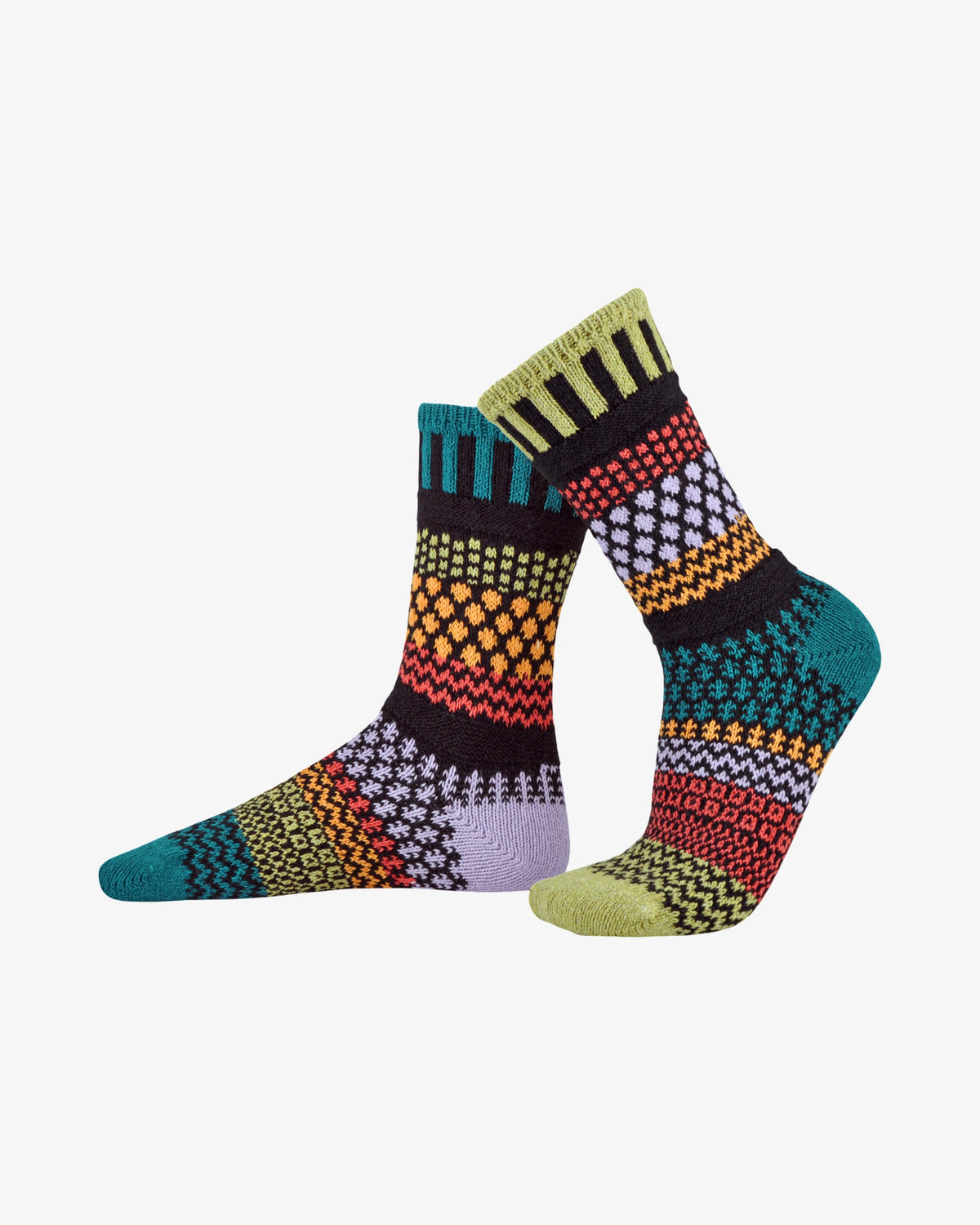 Mismatched Cotton Crew Socks | Artichoke