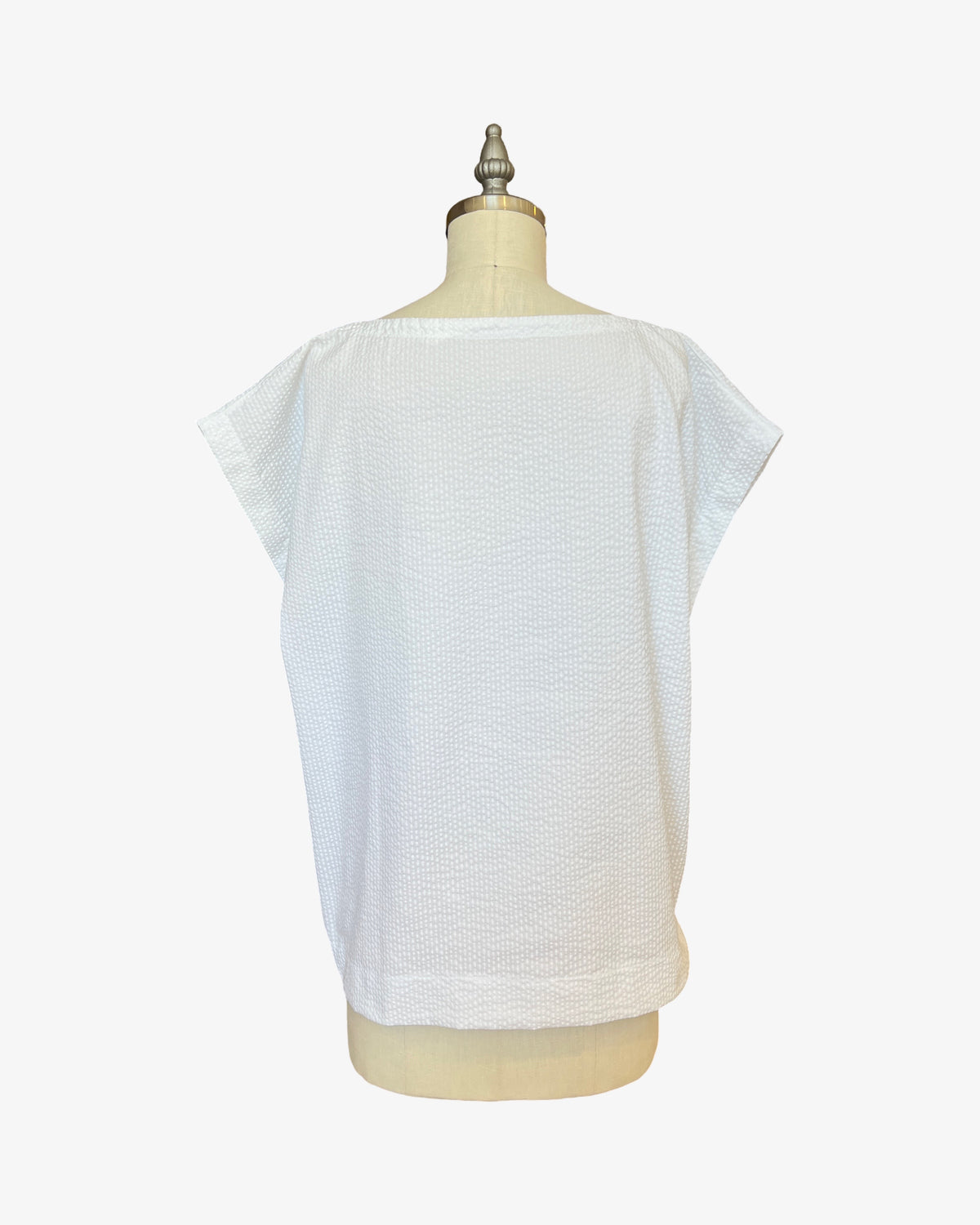 Seersucker Box Top | Optic White