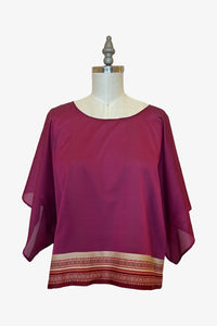 Lisbon Top | Orchid Merlot Saree