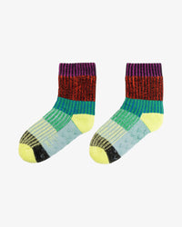Mosaic House Socks | Lime Cobalt