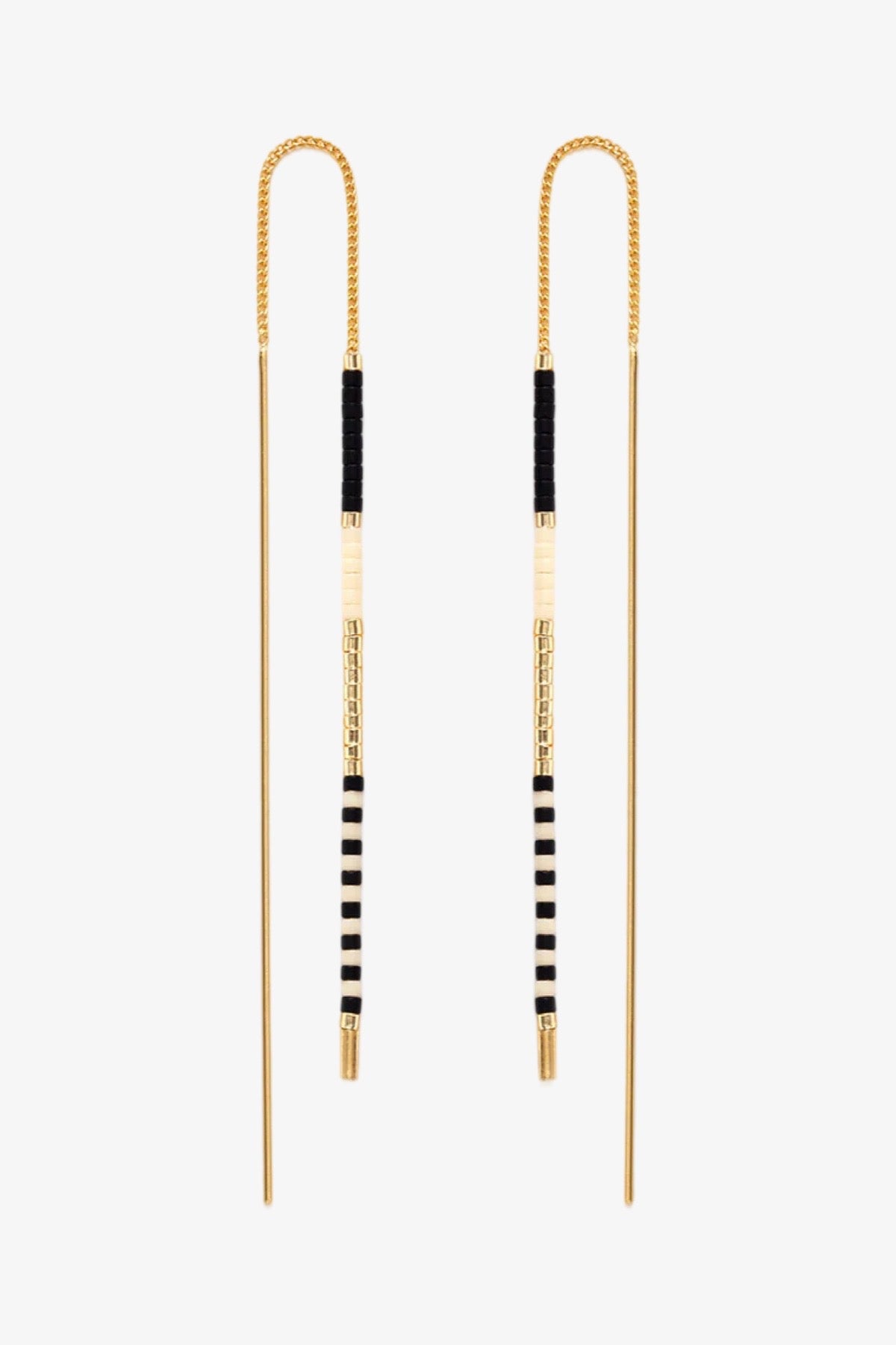 Miyuki Seed Bead Threader | Bone & Black