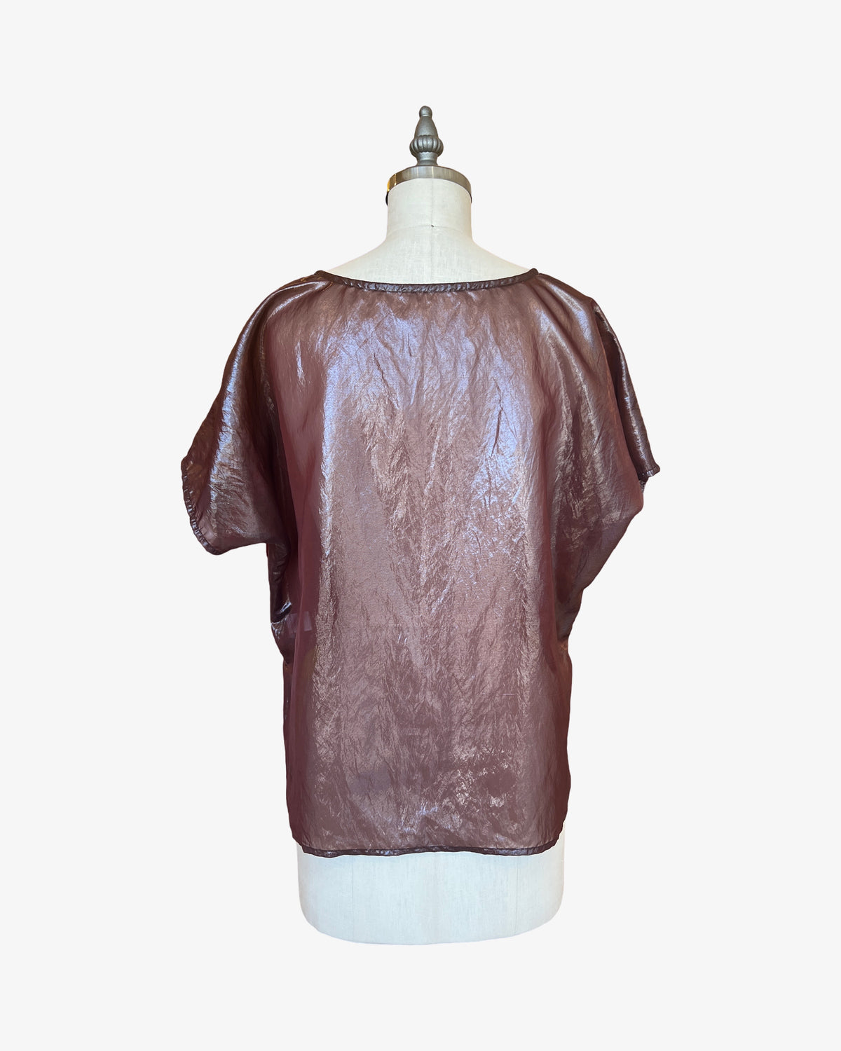 Cropped Easy Tee | Oxblood Gloss
