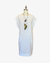 Seersucker Box Dress | Optic White