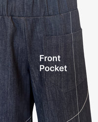 Scribble Step Stitch Pants V2 | Striated Denim