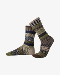 Mismatched Wool Crew Socks | Bamboo