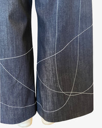 Scribble Step Stitch Pants V2 | Striated Denim