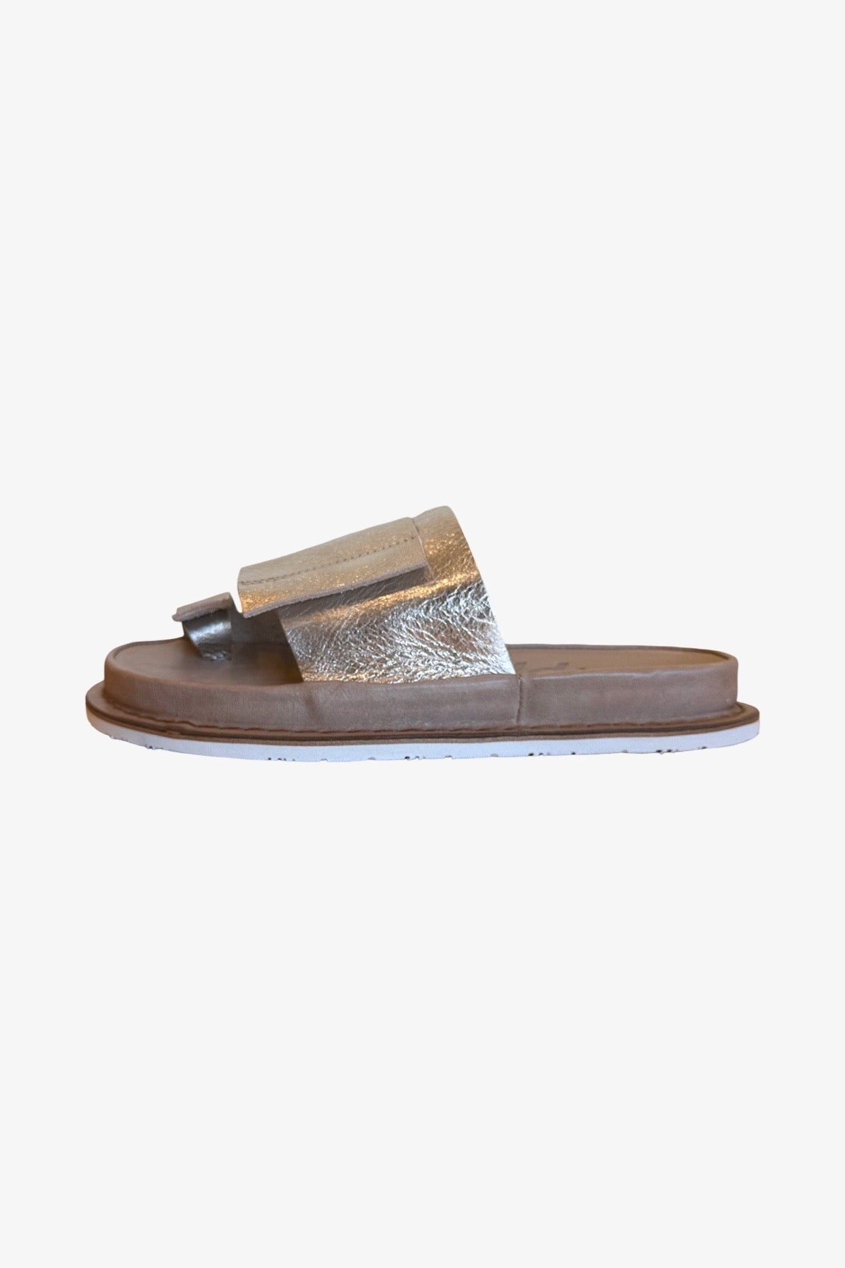Trippen Offset Sandal | Metallic Perla