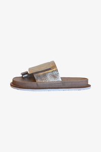 Trippen Offset Sandal | Metallic Perla