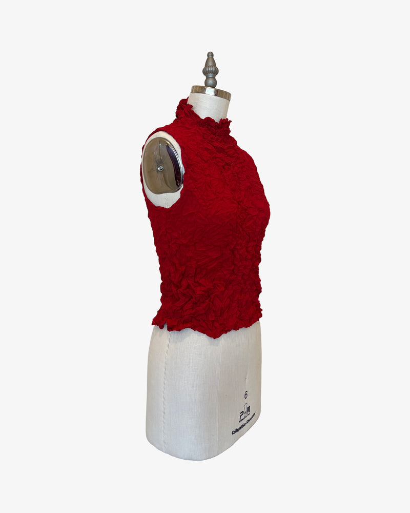Moth Raina Mock Top | Tomato