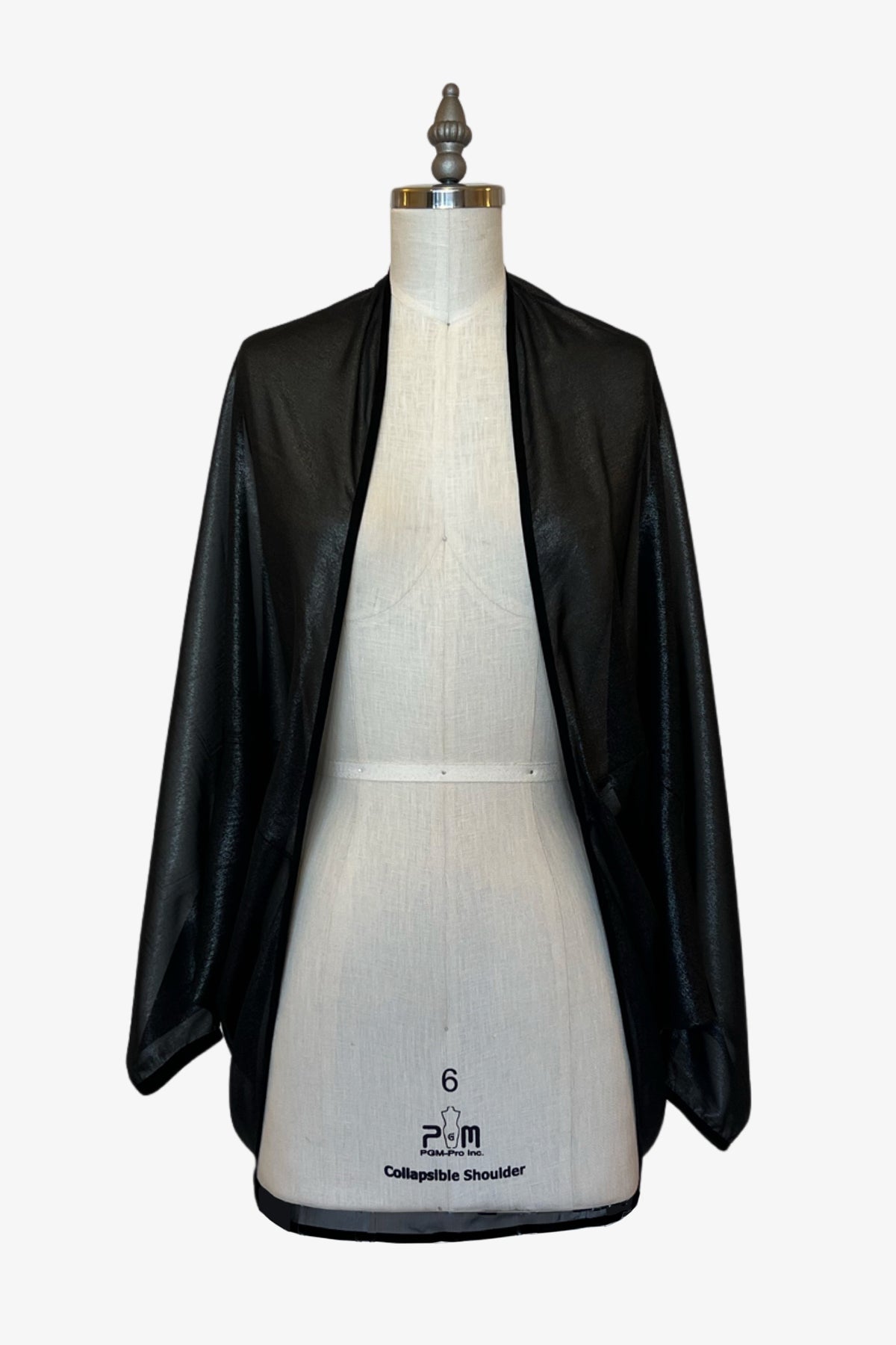 Cocoon Cardigan Wrap | Sheer Black Foil