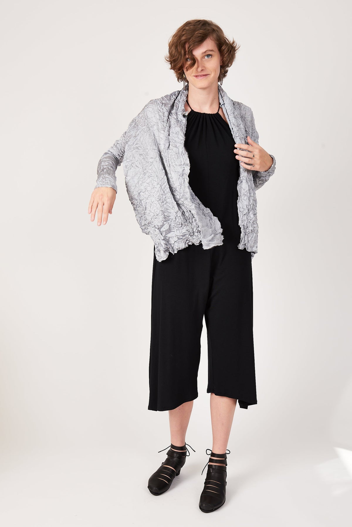 Moth Ali Cardigan in Silver Shimmer