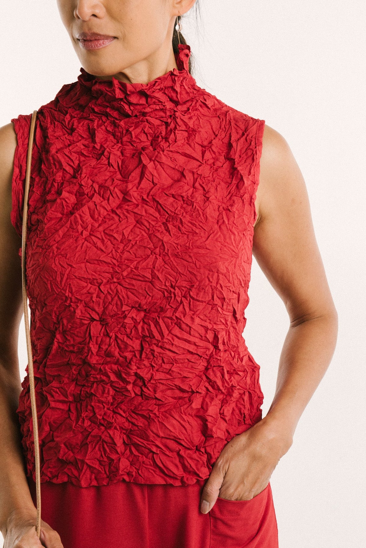 Moth Raina Mock Top | Tomato