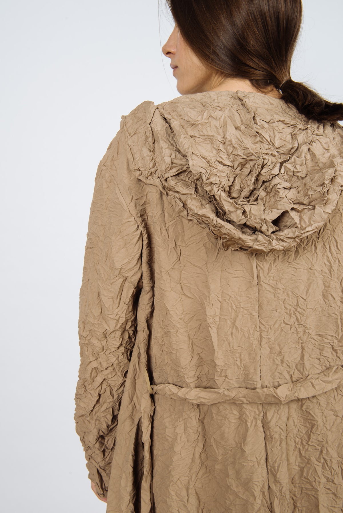 Moth Hooded Trench Coat | Khaki