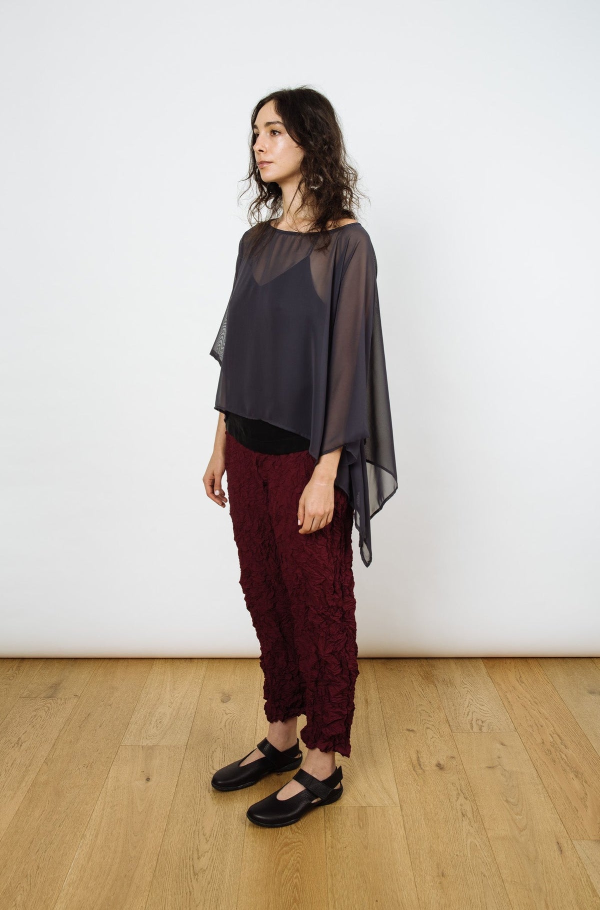 Square Top | Sheer Charcoal